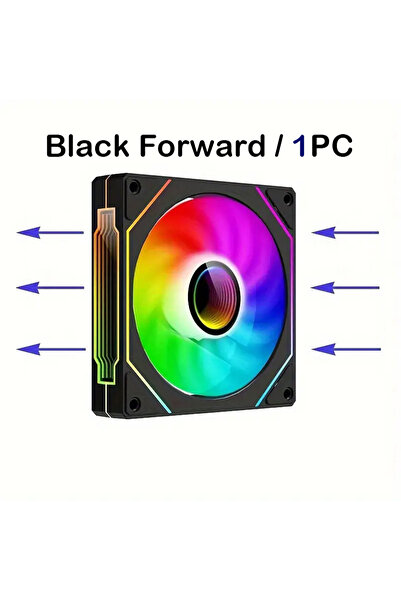 Choice4 مروحة تبريد علبة PRISM IV PRO بيضاء A-RGB سوداء للأمام، قطعة واحدة، 1...
