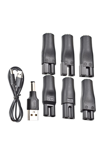 Choice1 أسود Brangdy 8 قطع سلك طاقة بديل 5 فولت شاحن محول USB مناسب لجميع أنو...