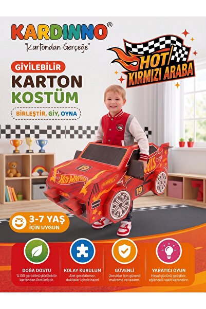 Kardinno Vrući crveni automobil, edukativna igračka, kostim za nošenje, dječj...