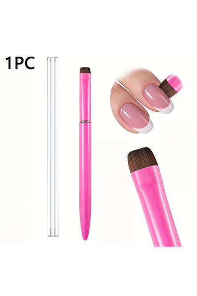 choice2 Pink F14 3-in-1 French Nail Brush Multi-function Clean Up Detail Brus...