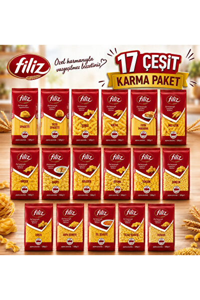 FİLİZ Güven Bitkisel 17 Çeşit Karma Makarna Paketi - 8,5 Kg Avantaj Kolisi - ...
