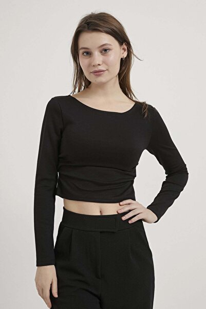 Arma Life Armalife 1513 Kayik Yaka Büzgülü Women's Bodysuit