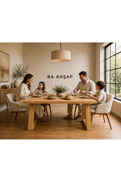 BRK Design BA AHŞAP Tasarım Doğal Ağaç Ayak Ahşap Yemek / Toplantı / Çalışma ...