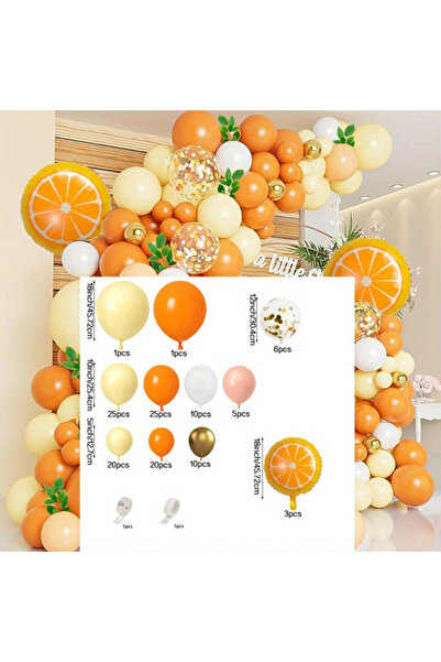 Choice Other MULTI 128pcs Orange Party Balloon Arch Set,Suitable for Fruit-th...