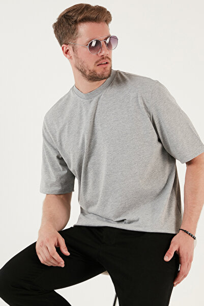 Buratti Βαμβακερό Oversize Crew Neck Basic T-shirt Ανδρικό T-shirt 5902365