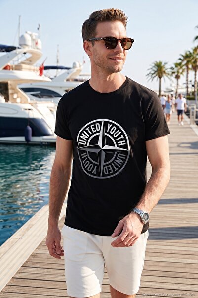 Buratti Printed Crew Neck Cotton Slim Fit t Shirt Men's t Shirt 541Pusula