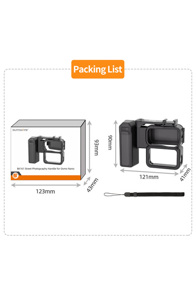 Choice For Osmo Nano Photography Street Hand Grip Kit For DJI Osmo Nano Grip ...