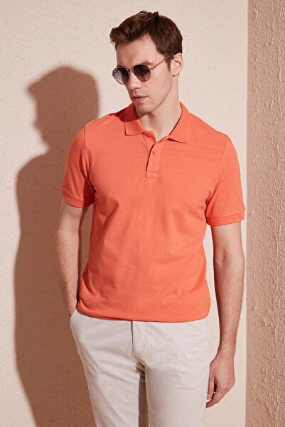 Buratti Cotton Regular Fit Buttoned Polo Collar T Shirt Men's POLO NECK T SHI...