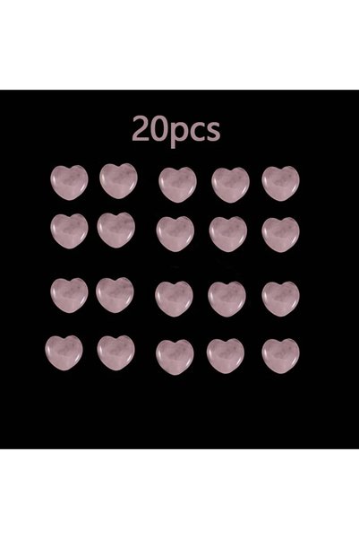 Choice 20X20X6mm روز كوارتز 20 قطعة 10/20/30 قطعة روز كوارتز قلب بلوري طبيعي ...