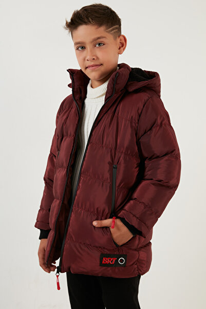 Lela Plush Lined Removable Hooded Puffer Coat Boy's COAT 5763038