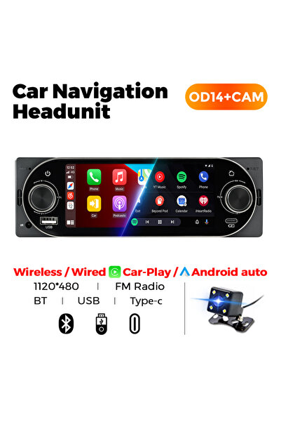 Choice3 OD14-CAM003 مشغل MP5 جديد مقاس 5.2 بوصة مع مقبضين، راديو سيارة 1DIN، ...