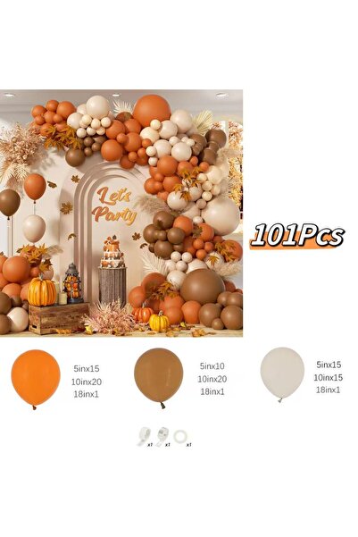 Choice Other BL501016-101Pcs 101Pcs Fall Balloons Arch Kit Burnt Orange Brown...