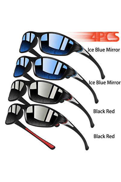 Choice4 4PCSF23 4PCS Fashion Classic Vintage Sports Sunglasses Protection Cyc...