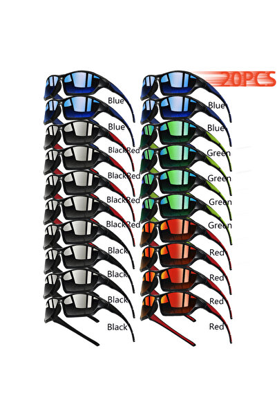 choice2 20PCSF44 20PCS Fashion Color Splicing Sunglasses Outdoor Sports Glass...