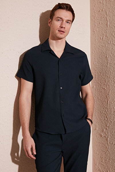 Buratti Apaş Yaka Kısa Kollu Regular Fit Gömlek Erkek GÖMLEK CF24S117842