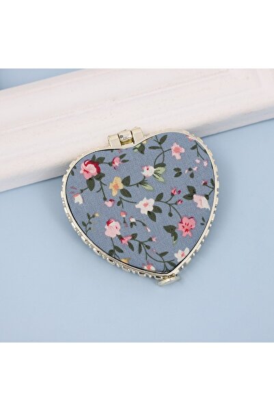 Choice1 Blue Pocket Floral Mirror Mini Makeup Compact Portable Two-side Foldi...