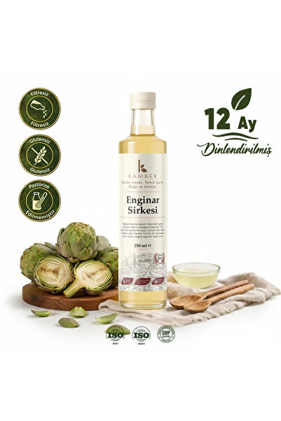 Kamber Doğadan Sağlığa Enginar Sirkesi 250 ML | 12 Ay Fermente Edilmiş, Dinle...