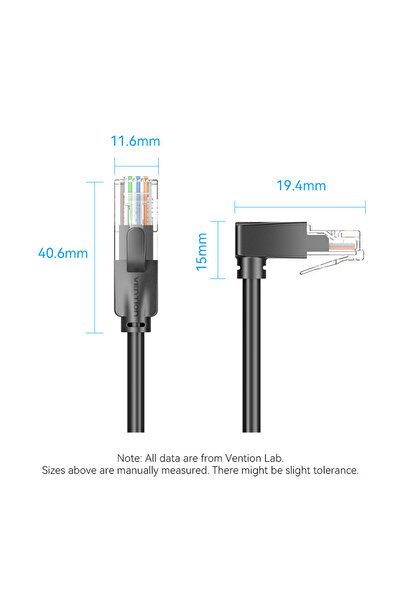 Choice Bundle1 1m Upward Righ Vention Ethernet Cable Cat6 UTP 90 Degree Downa...