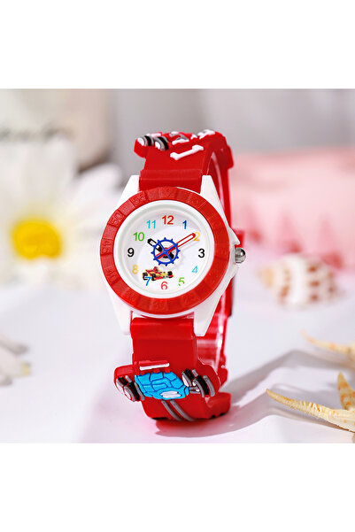 Choice red Fashion Cute Sport Children Cartoon Robort Watch Silicone Casual L...