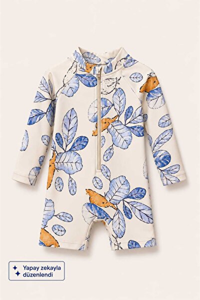 My Kids Wear Children's Long Sleeve Zippered Swimsuit - Comfortable and Conve...