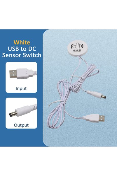 Choice3 مفتاح استشعار واحد USB 5 فولت أبيض قابل للاختراق 25 مم مفتاح إضاءة LE...