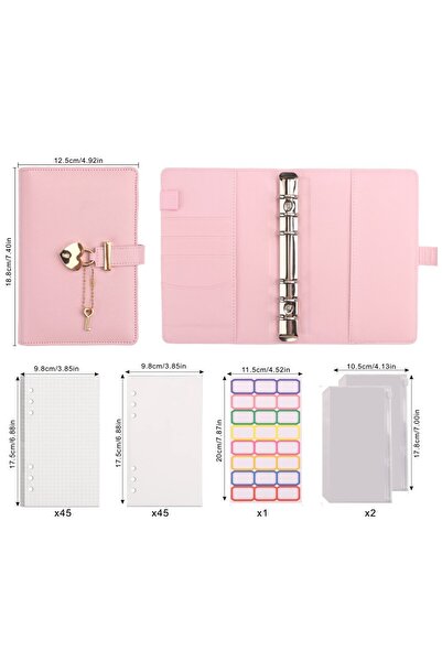 Choice1 A5 1 1 Mpc Budget Card 2 Books+2 Zipper Bags+2 Stickers A5 Love Lock ...