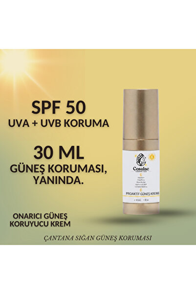 PROAKTİF ONARICI SPF 50 UVA/UVB GÜNEŞ KORUYUCU KREM 30 ML