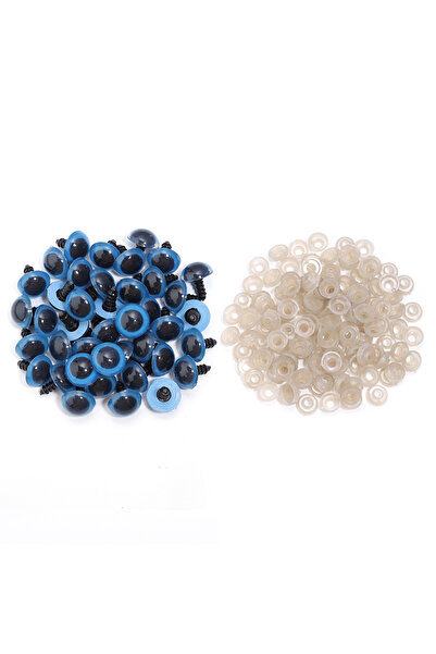 Choice 10mm 50pcs Blue 50PCS 8-20mm Black Plastic Safety Eyes For Toys Amigur...