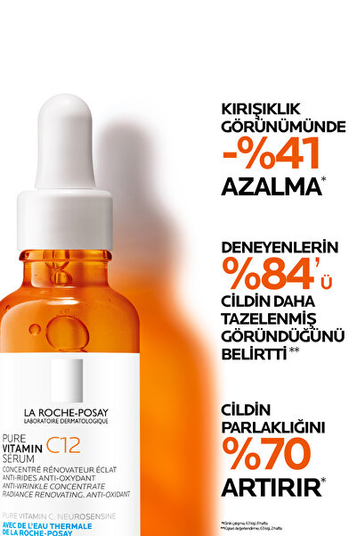 La Roche Posay Saf C12 Vitamini Hassas Cilt Tipleri İçin C Vitamini İçerikli Işıltı Veren Antioksidan Serum 30 ml