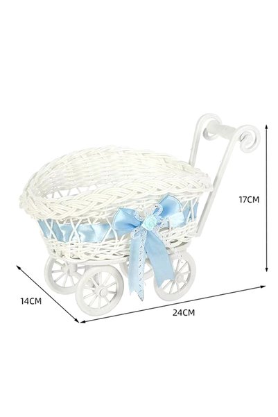 Choice A4 Charming Baby Stroller Basket Woven Decor Mini Cute Storage Toy Fru...