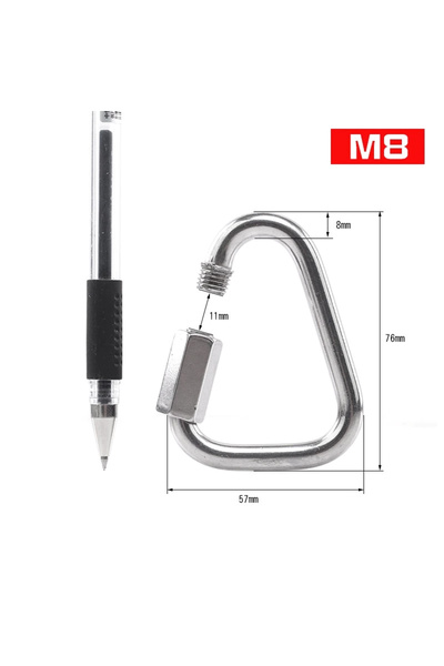 Choice M8 304 Stainless Steel Quick Links Carabiner Locking Clips with Screw ...