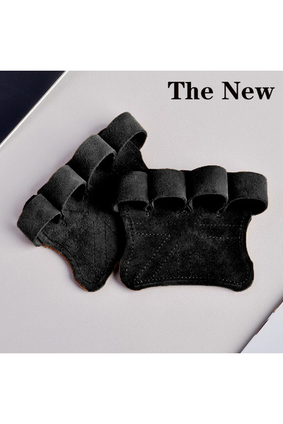 Choice black Gloves Leather Weight Lifting Training Gloves Palm Protection Wo...