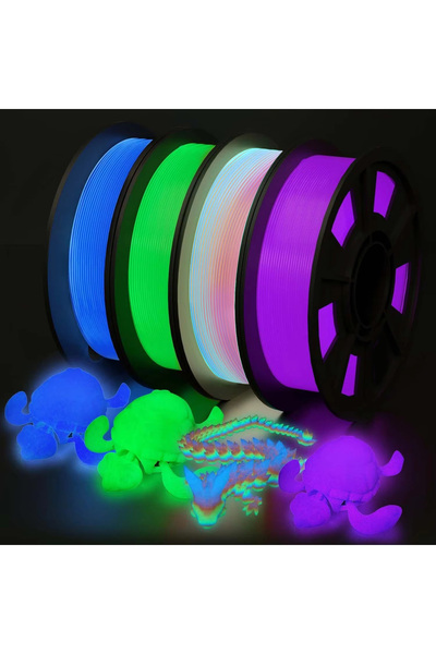 Choice3 4 color Glow in The Dark Filament Multicolor, Green, Blue, Purple and...