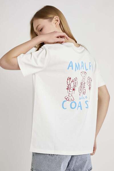 Arma Life ARMALIFE 10576 ΓΥΝΑΙΚΕΙΟ T-SHIRT ΜΕ ΣΤΑΜΠΑ ΣΤΟ ΛΑΙΜΟ ΚΑΙ ΛΕΠΤΟΜΕΡΕΙ...