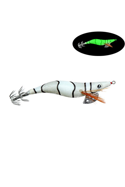 Choice 8CM 7.2G C Full Body Luminous Wooden Shrimp Colorful Imitation Squid S...
