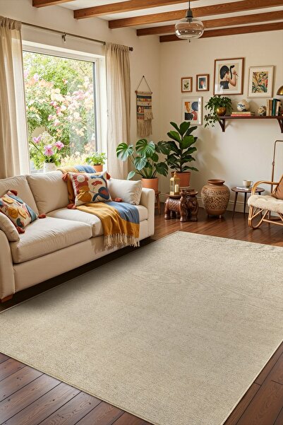 Cotto Home Valerıa VLR01B Bej Dekoratif Şönil Kilim Modern Desen Yıkanabilir ...