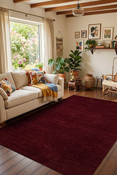 Cotto Home Valerıa VLR01L Mürdün Dekoratif Şönil Kilim Modern Desen Yıkanabil...