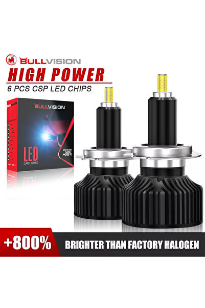 Choice6 مصباح أمامي LED H7 6000K أبيض بارد 360 درجة مع نظام Canbus، 30000 لوم...