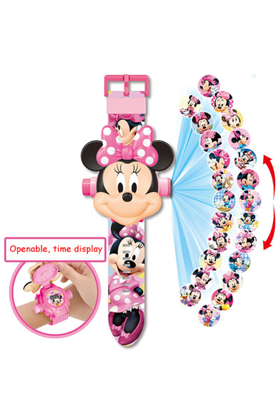 Choice3 24MN OPP New Projection Minnie Children Watches For Girls Disney Prin...