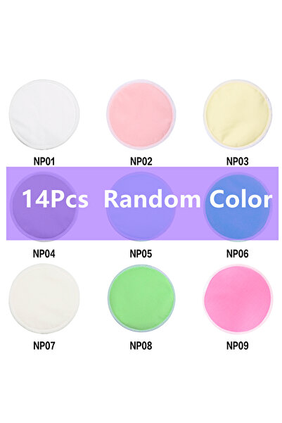 Choice3 14Pc-Random Color 14Pcs 3-layer Washable Nursing Pads Ultra-thin Desi...