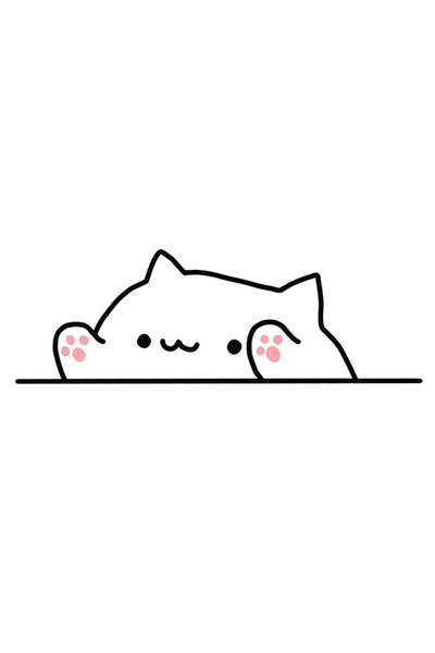 Choice 15x5cm JT362-PVC Bongo Cat Sticker Decal Bumper Sticker For Car Window...