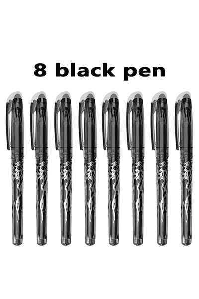 Choice 8 black pen Multi-color Erasable Gel Pen 0.7mm Student Writing Creativ...