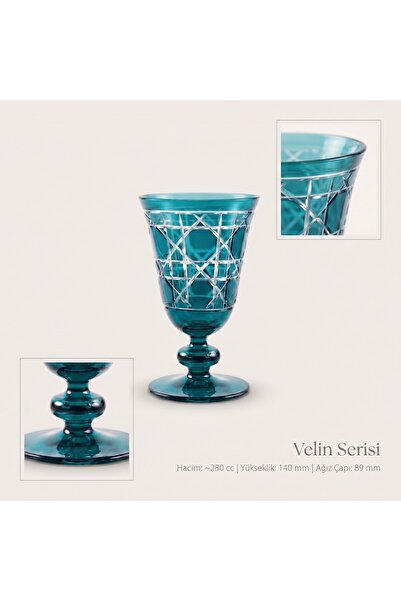 AKDEN STORE Kesme Dekor El İşçiliği Stella Bardak,Kadeh