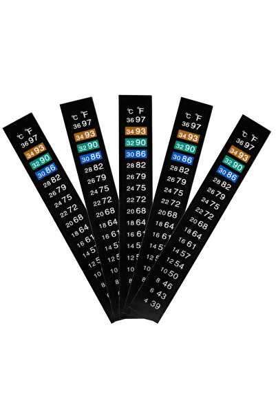 Choice 5pcs 5Pcs/10Pcs Aquarium Fish Tank Strip Stick-on discolor Thermometer...