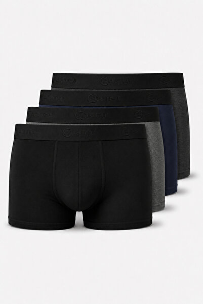 BRAINWEAR Men's 4-Pack Cotton Lycra Capital Edition Boxers