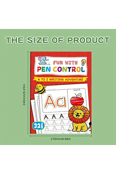 Choice 32 Pages A-Z Children's Alphabet Practice Books A-Z Writing Practice B...