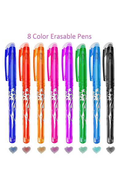 Choice 8 colors pen Multi-color Erasable Gel Pen 0.7mm Student Writing Creati...