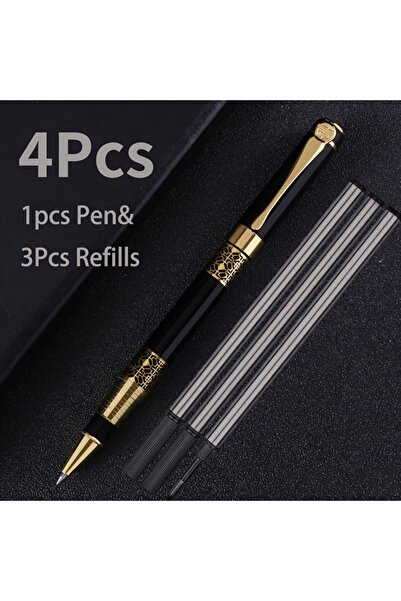 Choice1 4pcs Black Pen black 4pcs/set High Quality Luxury Ballpoint Pen Metal...