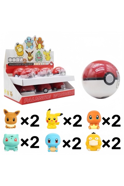 Choice23 1BOX(12pcs) Pokemon Anime Poke Ball Action Figures Mini Dolls of Dra...