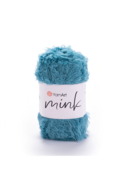 Yarnart Mink - Feathered Hand Knitting Thread Turquoise-349